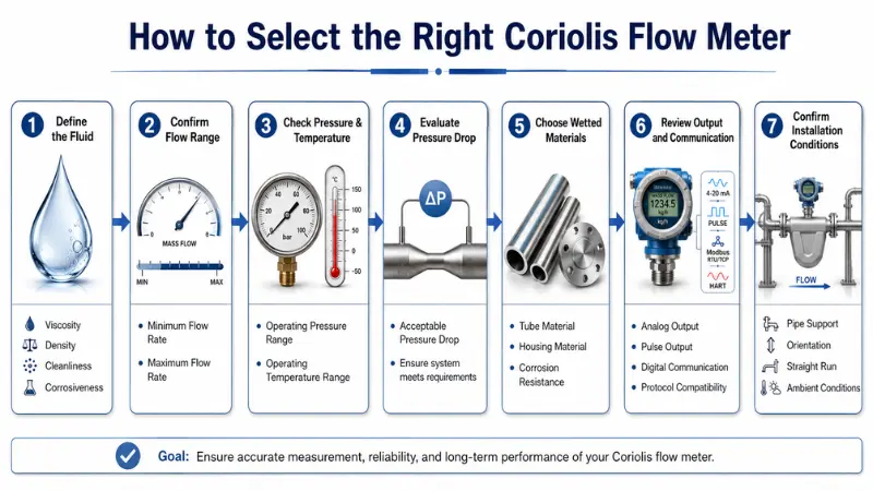 Step-by-step selection guide for choosing the right Coriolis flow meter Step-by-step selection guide for choosing the right Coriolis flow meter