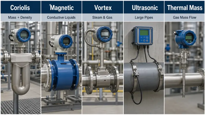 Coriolis flow meter compared with magnetic vortex ultrasonic and thermal mass meters 7 Coriolis flow meter compared with magnetic vortex ultrasonic and thermal mass meters 7